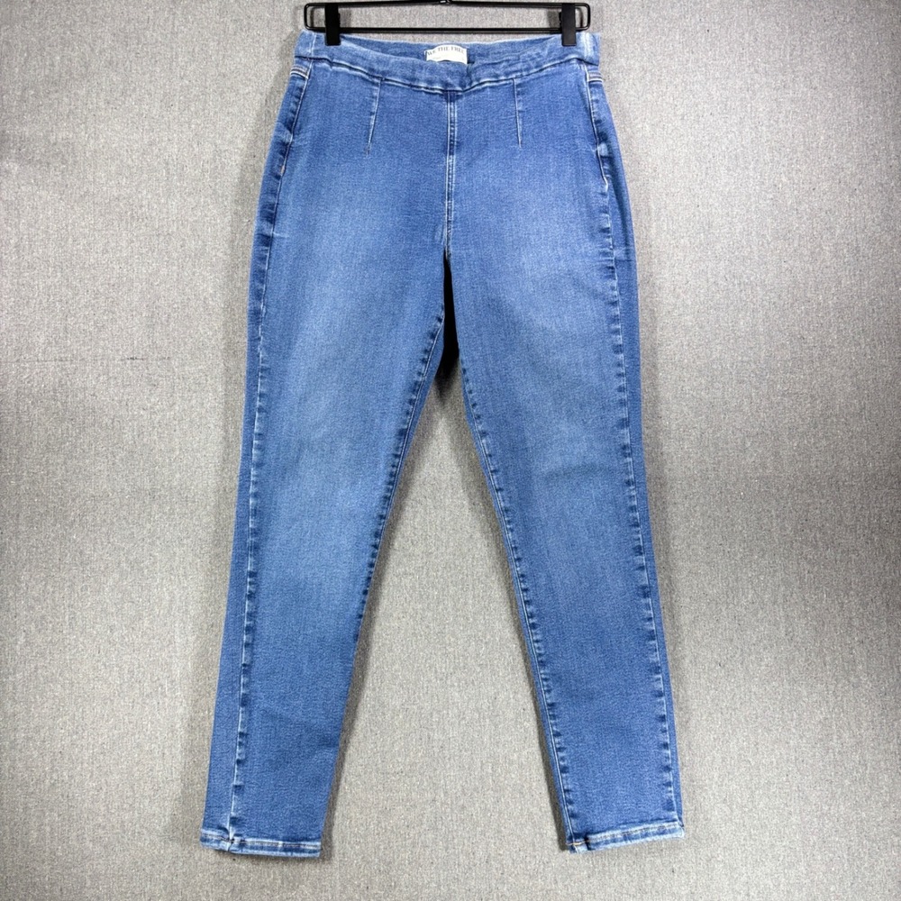 We The Free Skinny Jeans Women Large Blue Pull On High Rise Stretch OB1910741